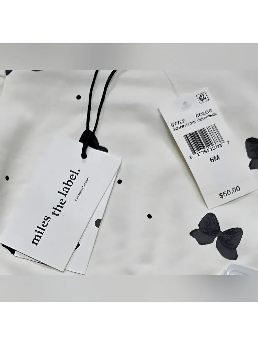 Miles The Label 2-Piece Bow Set 6 Months – New With Tag – Retail $50